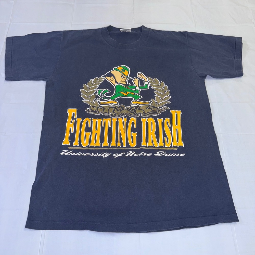 Vintage‎ Notre Dame Fighting Irish T Shirt Savvy University single stitch